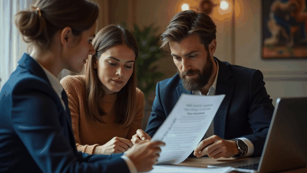 Consultante et bénéficiaire échangeant autour d'un document de certification lors d'un entretien de bilan de compétences