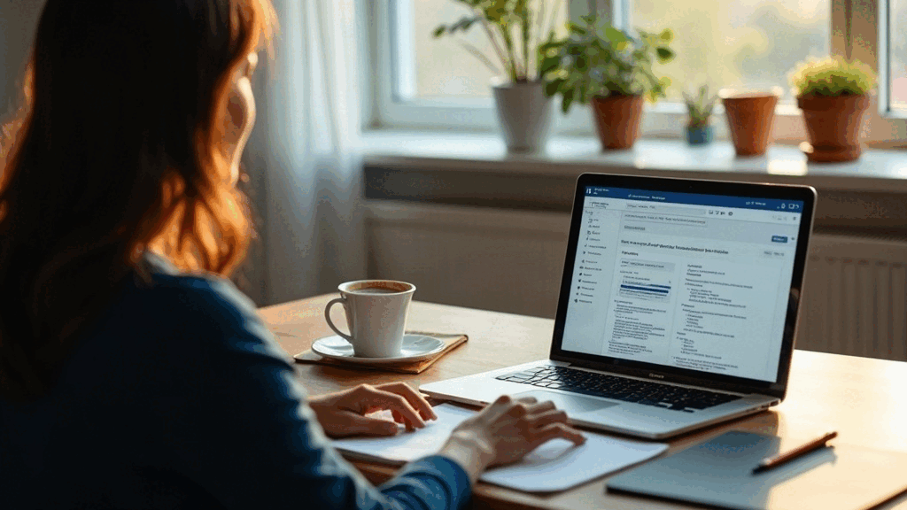 Personne inscrite à France Travail préparant son projet professionnel avec un accompagnement